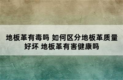 地板革有毒吗 如何区分地板革质量好坏 地板革有害健康吗